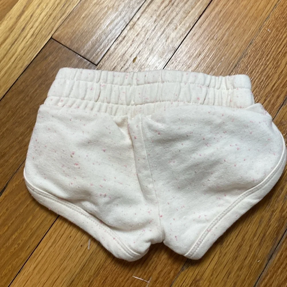 Jamie Kay Pink Long Sleeve Onesie and Cream Shorts Set